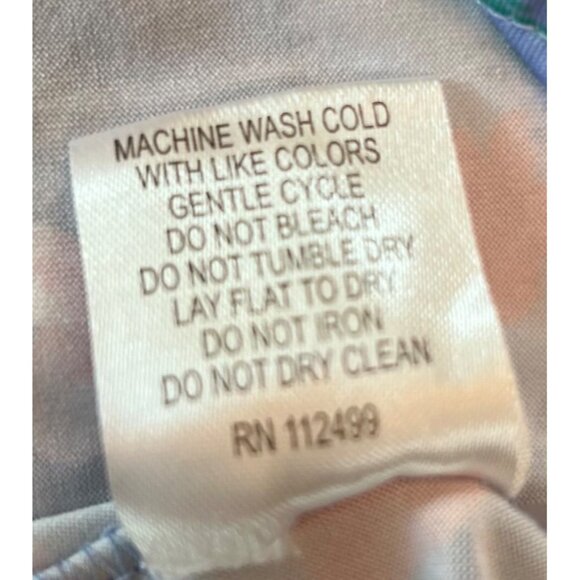 Mens Tailor Byrd Tropical Flamingo Print Blue/Red Wicking SPF 30 Polo Shirt - L - Picture 5 of 6